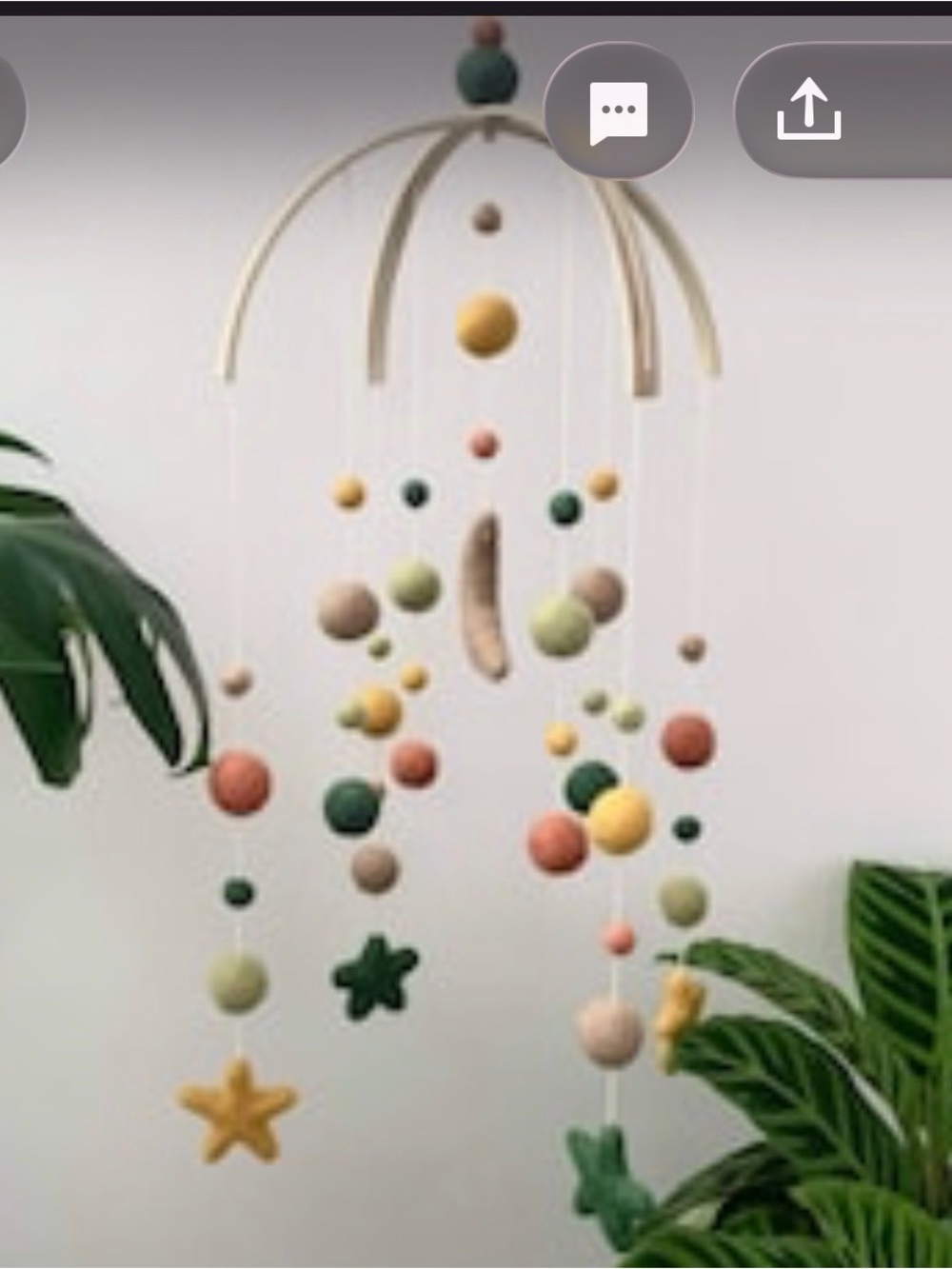 Felt Moon & Star Baby Mobile by Love April and May.